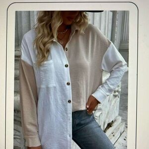 New no tag from boutique . Color blocked tan and cream color